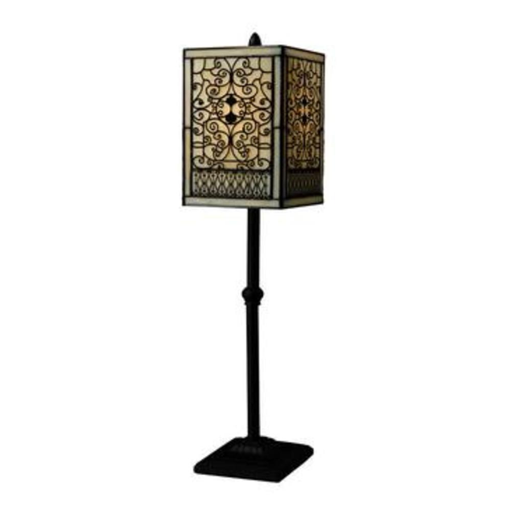 Dimond Adamson Table Lamp In Tiffy Bronze With Glass Shade
