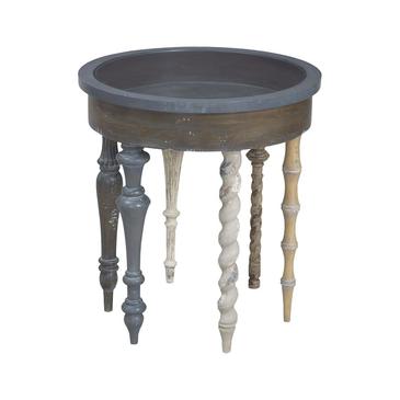 Guild Master 7115550 Artifacts Round Side Table In Antique Smoke