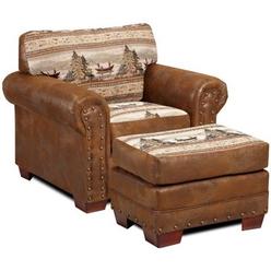 American Furniture Classics American Furniture Alpine Lodge Chair And Ottoman Set