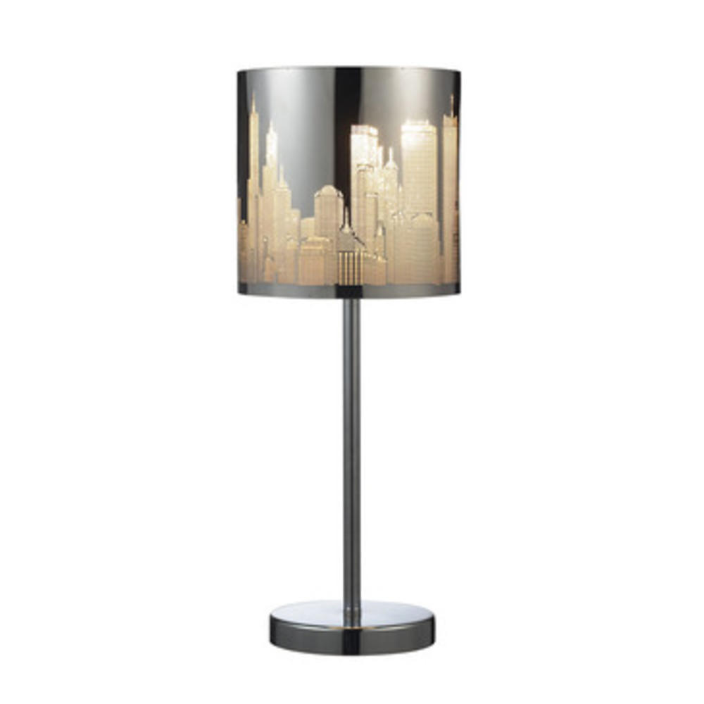 Dimond Elk Lighting 31036/1 Skyline 1-Light Portable Lamp in Polished Stainless Steel