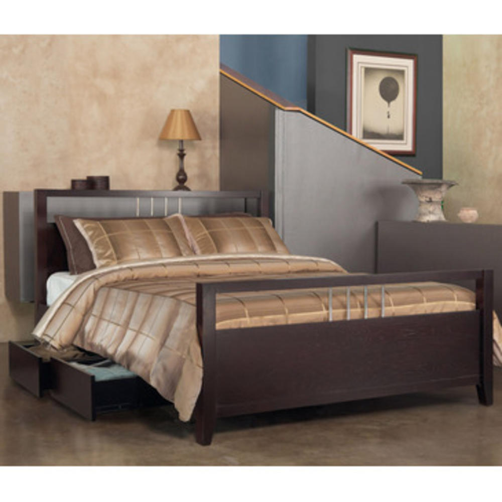 Modus Furniture Modus Nevis Platform Storage Bed in Espresso California King
