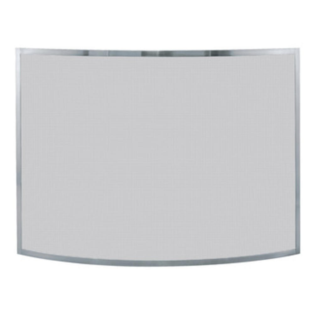 UniFlame S-1613 Single Panel Curved Pewter Screen