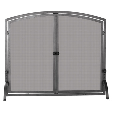 UniFlame S-1142 Single Panel Olde World Iron Screen with Doors - Large