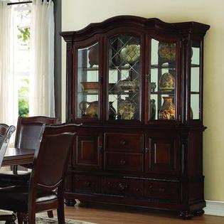 lordsburg buffet hutch drawer homelegance dark brown