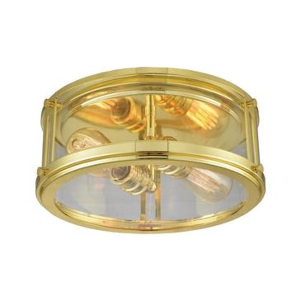 Elk Lighting, Inc. Coby 2 Light Flush In Polished Gold