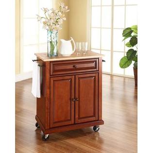 Product Image for Crosley Rolling Kitchen Cart/Island with ... Crosley Furniture Crosley Portable Kitchen Cart/Island In ...