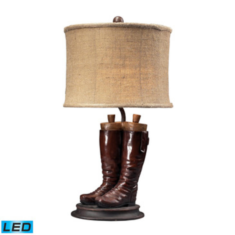 Dimond Wood River Riding Boots Accent Lamp - LED Offering Up To 800 Lumens