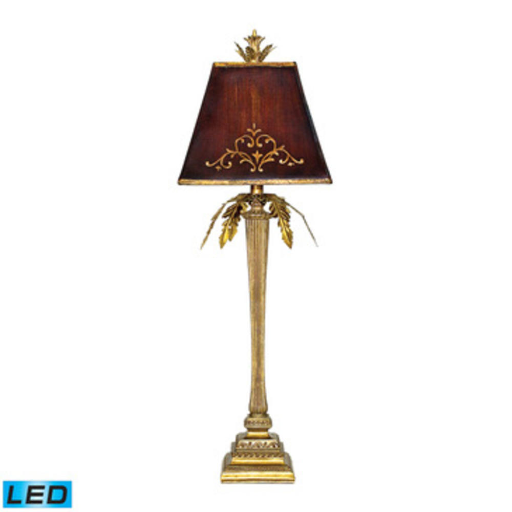 Dimond Draping Leaf Table Lamp in Gold Leaf - LED Offering Up To 800 Lumens