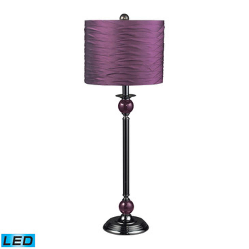Dimond Carrington Metal Buffet Lamp w/ Pleated Shade - Purple - LED Offering Up To 800