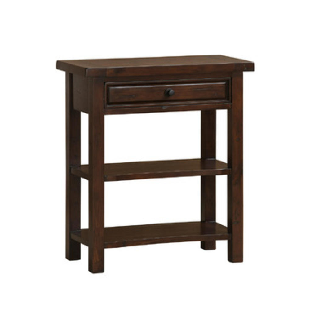 Hillsdale Tuscan Retreat Single Drawer Console Table in Rustic Mahogany
