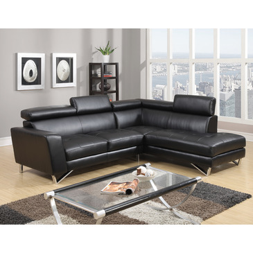Global Furniture Global U9836-BL-2PC SEC Sectional in Black
