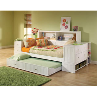 Hilale Cody Youth Daybed W Trundle Chest Bookcases In White Hilale Cody Youth Daybed W Trundle