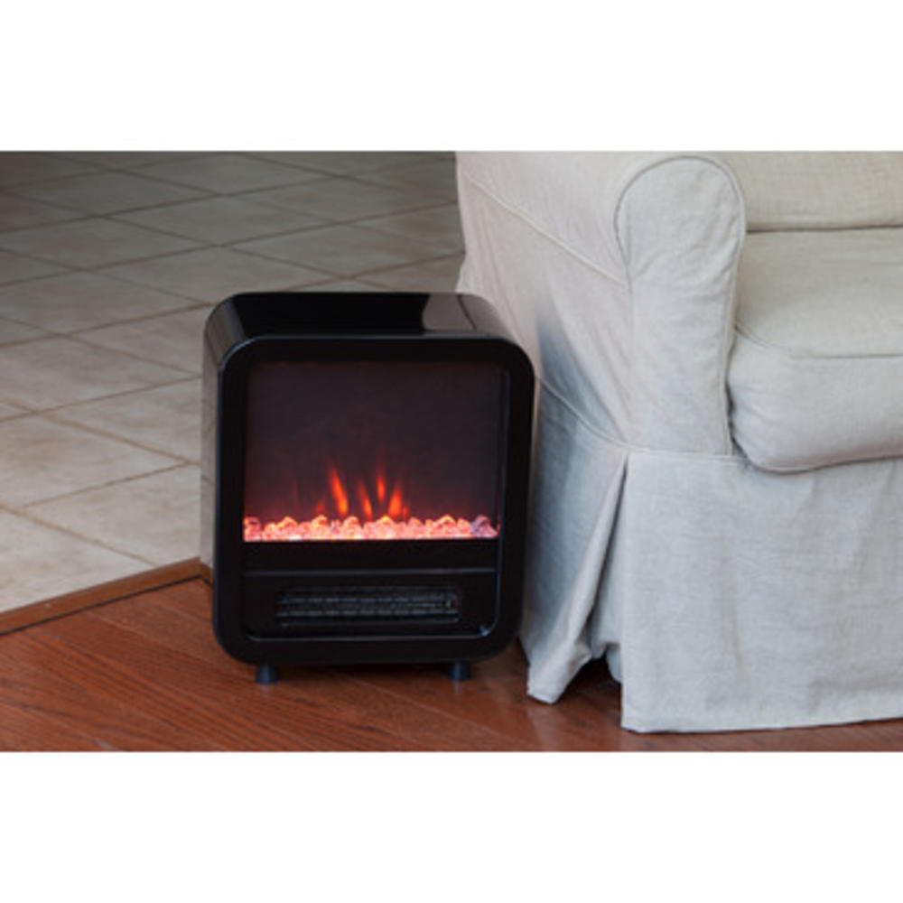 Well Traveled Living Black Skyline Electric Fireplace Stove