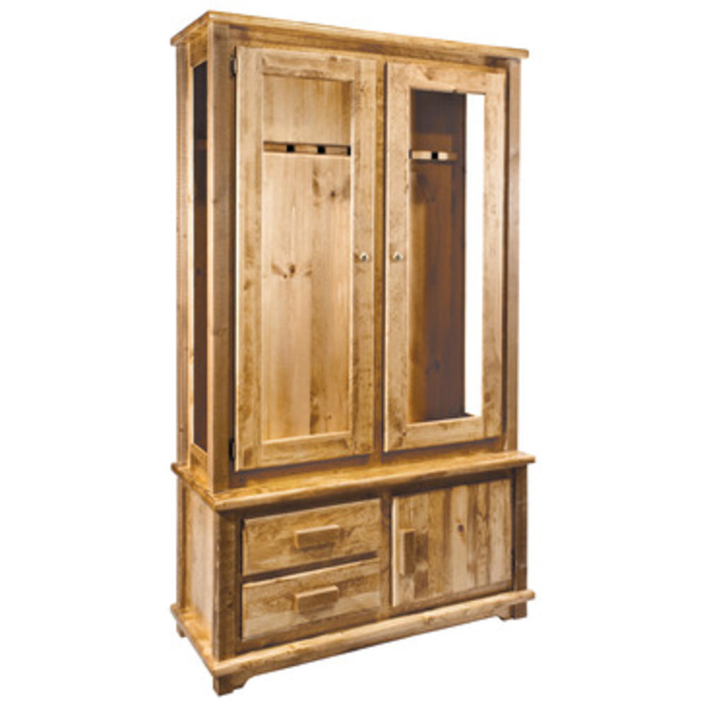 Montana Woodworks Homestead Gun Cabinet Stained and Lacquered