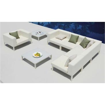 VIG Furniture VIG Renava Victoria - Sectional, Chair, And 2 Coffee Table Patio Set