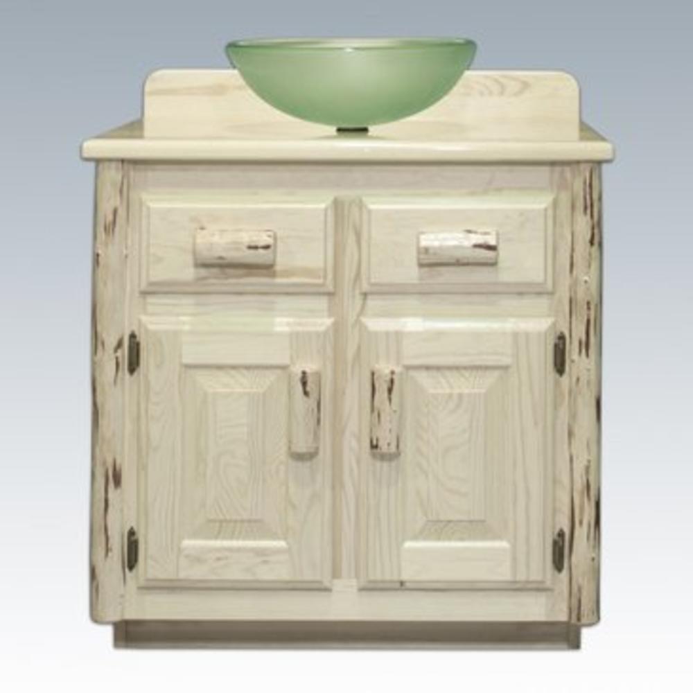 Montana Woodworks Bathroom Vanity in Clear Lacquer