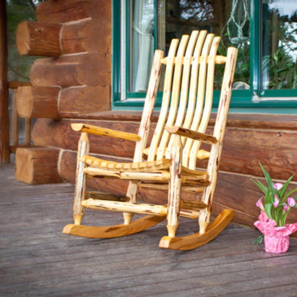 Montana Woodworks Adult Log Rocking Chair in Clear Lacquer
