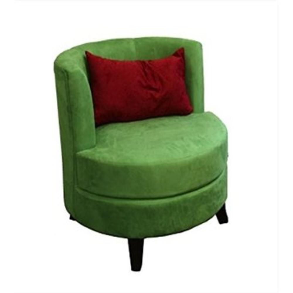 Ore International Ore Green Accent Chair With Pillow