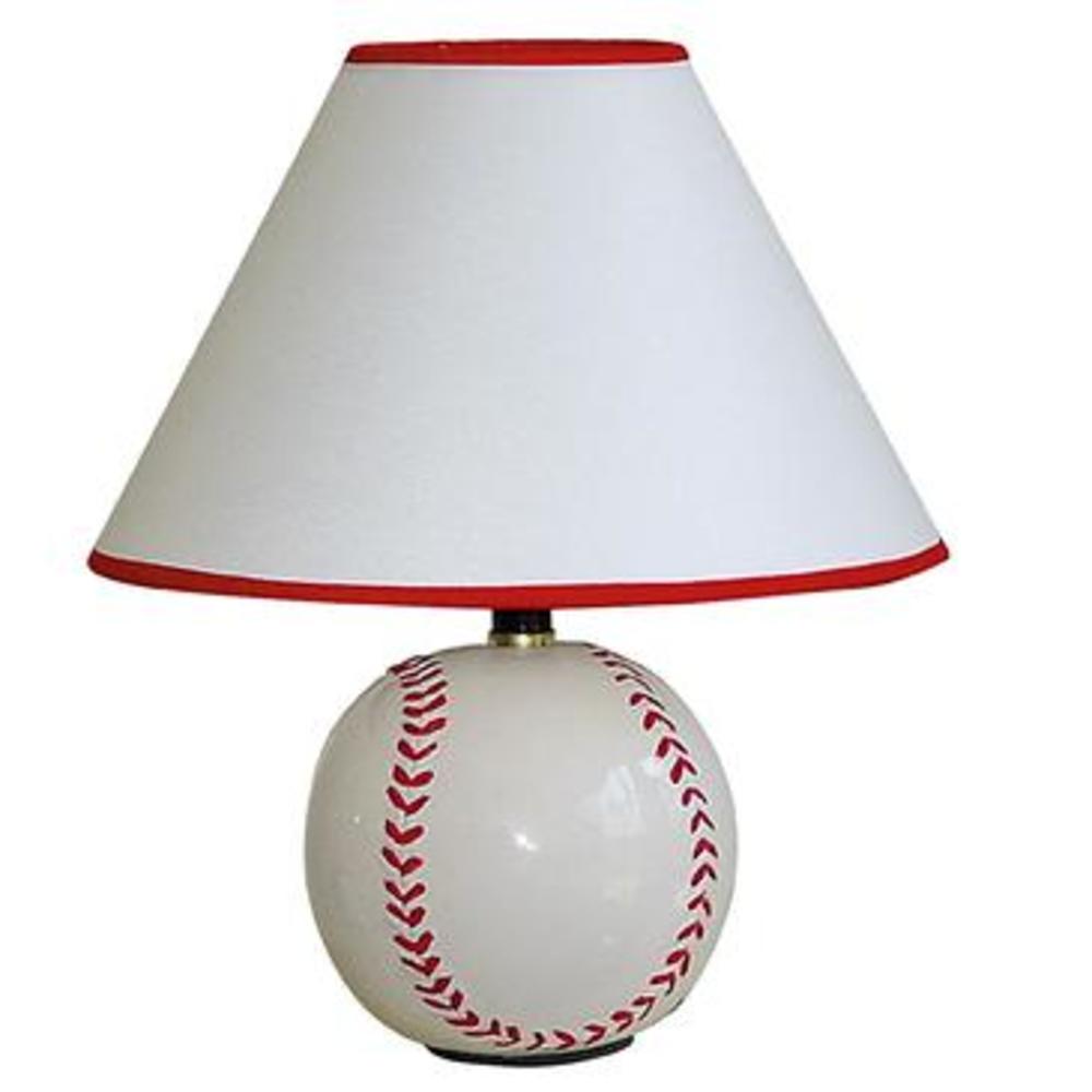 Ore International Ore Ceramic Baseball Table Lamp