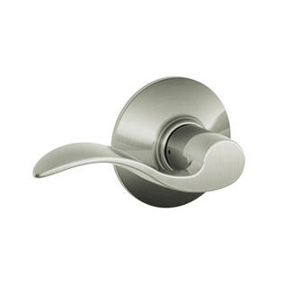 lever nickel accent closet satin hall schlage