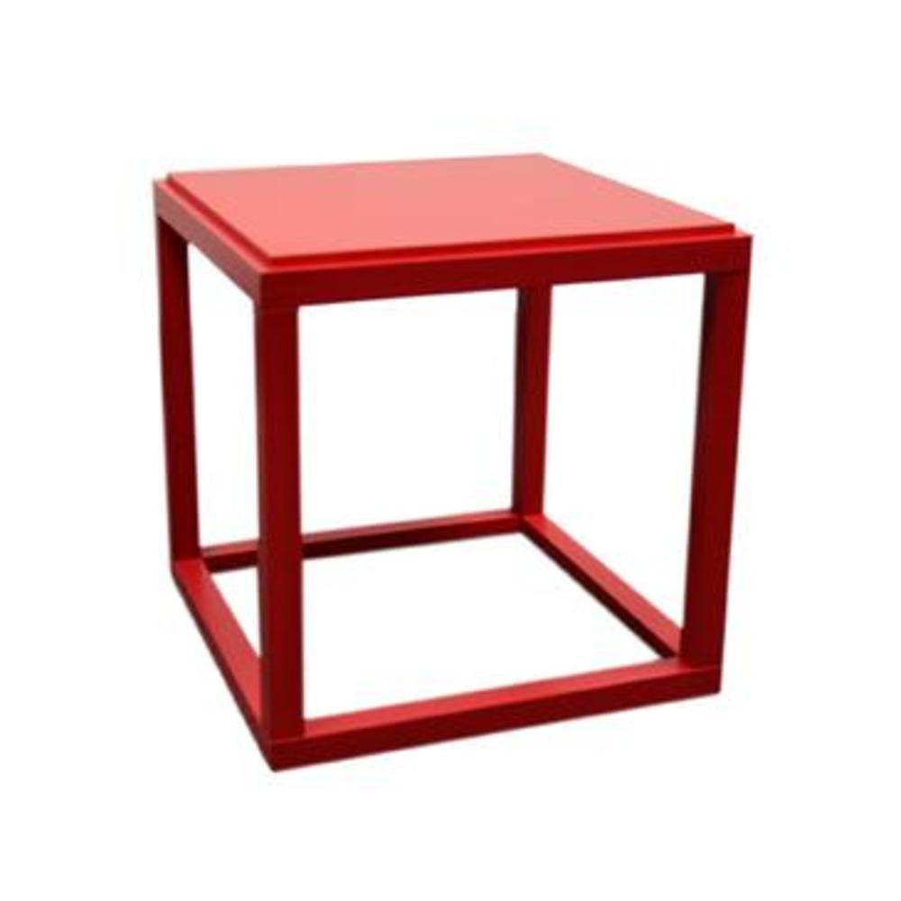Ore International Ore Stackable Red Cubic Table
