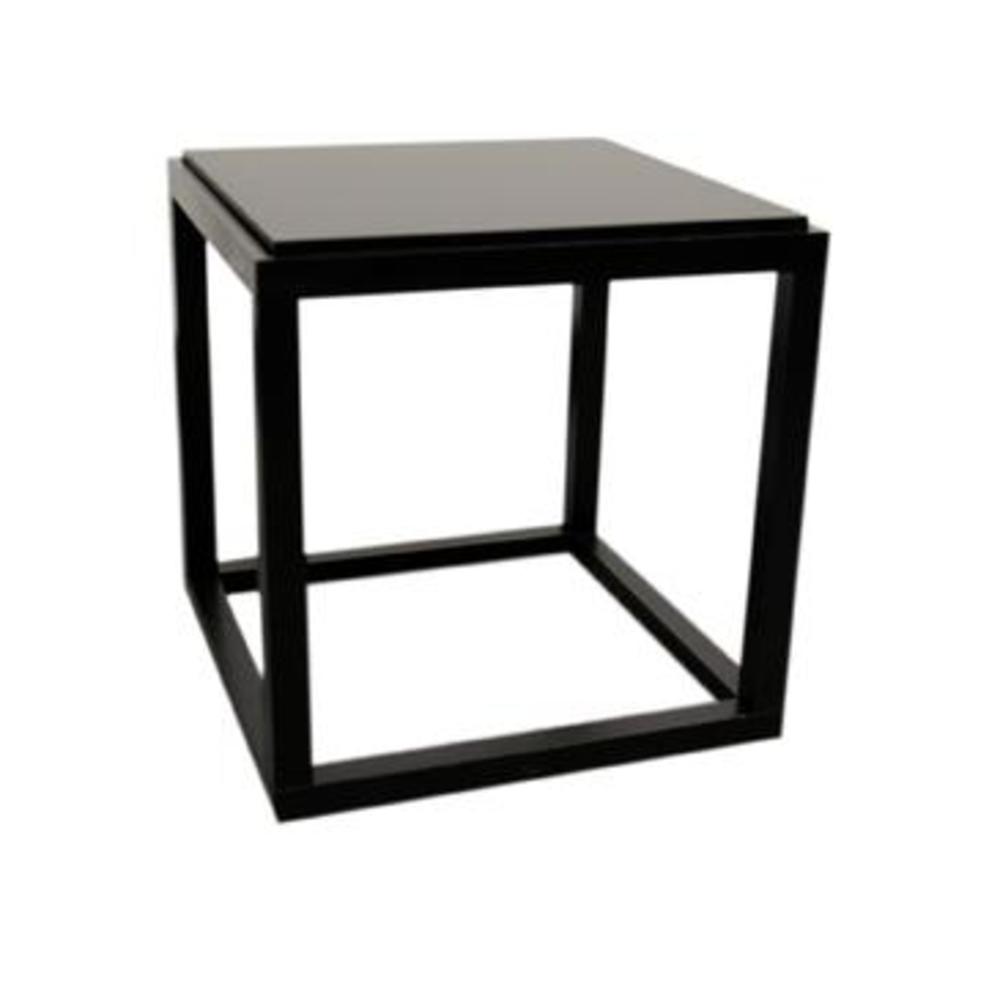 Ore International Ore Stackable Black Cubic Table