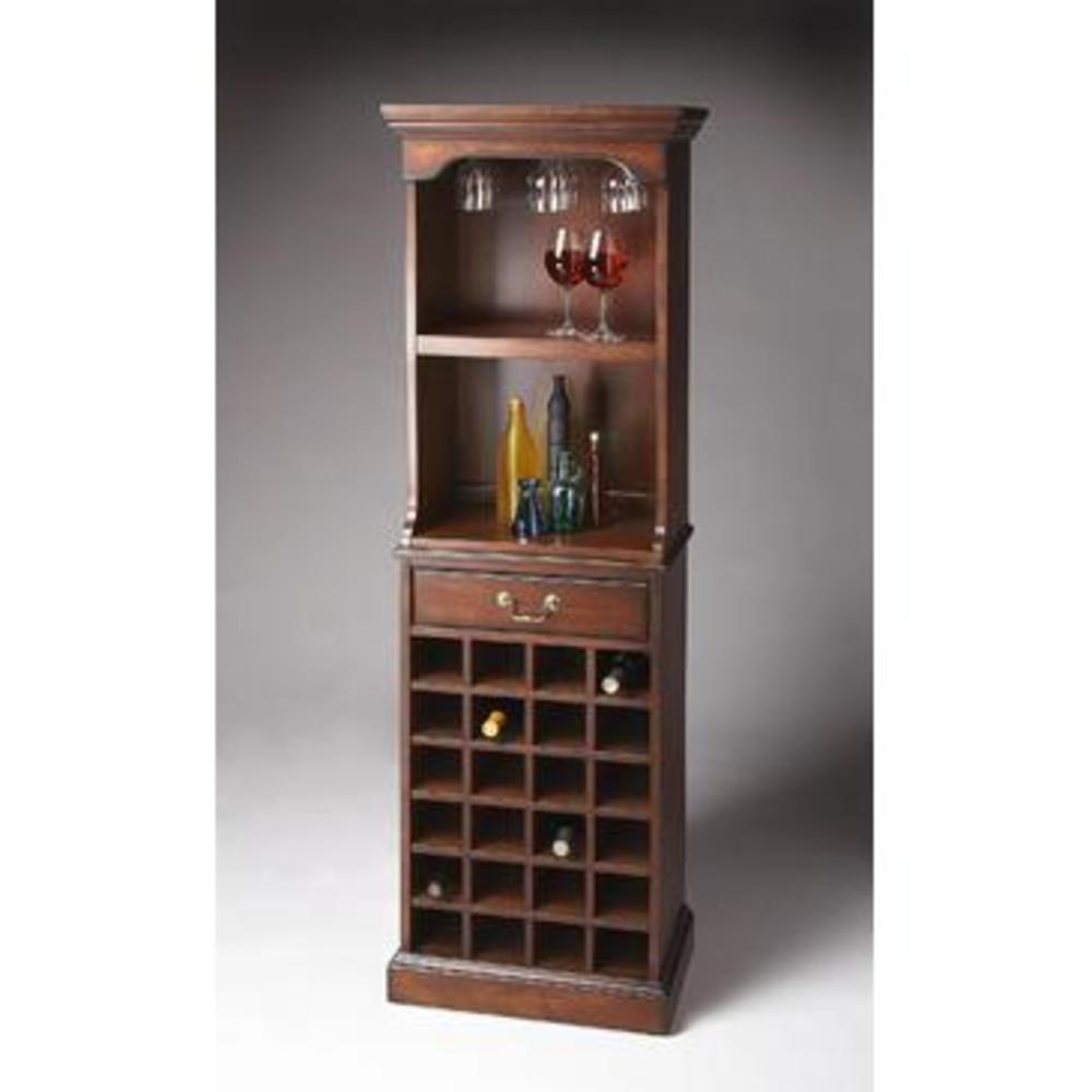 Butler Essentials Plantation Cherry Wine Storage Cabinet