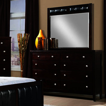 Cambridge Walden 8 Drawer Dresser W Mirror In Deep Espresso