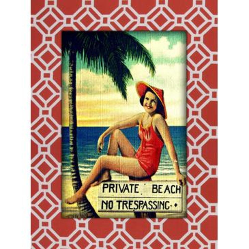 Obvious Place Art Private Beach 18x24 Canvas Wrapped Art