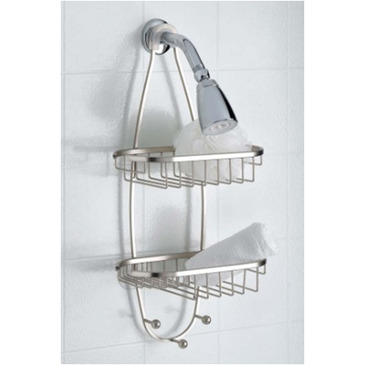 Taymor Industries Oval Shower Caddy with Three Hooks