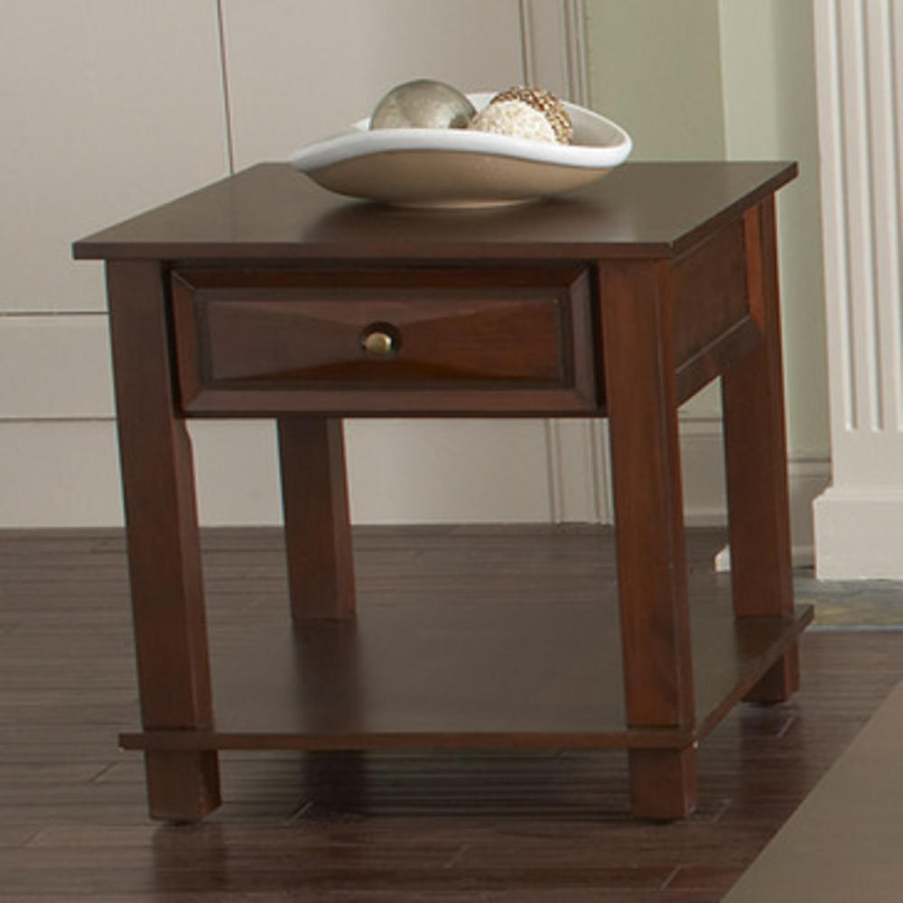 Steve Silver Mason 1 Drawer End Table in Cherry