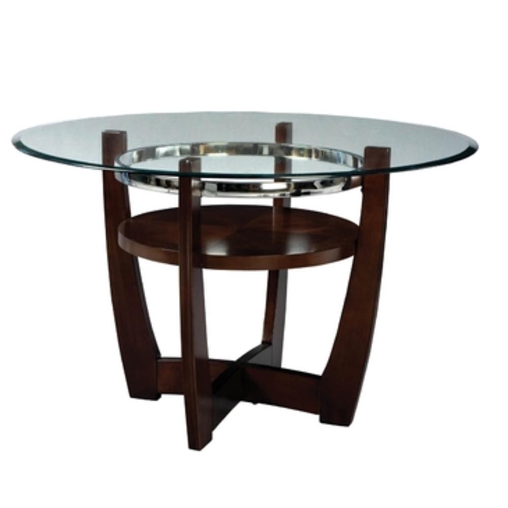 Standard Furniture Apollo Round Dining Table in Brown Cherry