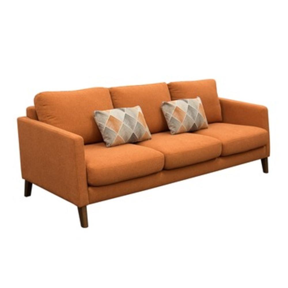 Diamond Sofa Keppel Solid Fabric Sofa with Accent Pillow in Hawaiian Sunset