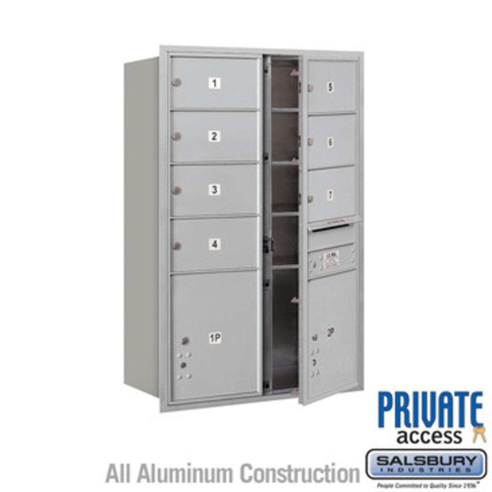 Salsbury Industries 4C Horizontal Mailbox (Includes Master Commercial Locks) - 13 Door High Unit (48 Inches) - Double Column