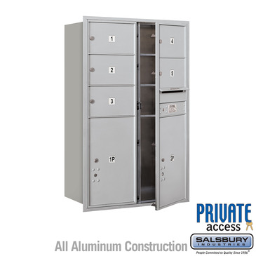 Salsbury Industries 4C Horizontal Mailbox (Includes Master Commercial Locks) - 12 Door High Unit (44 1/2 Inches) - Double