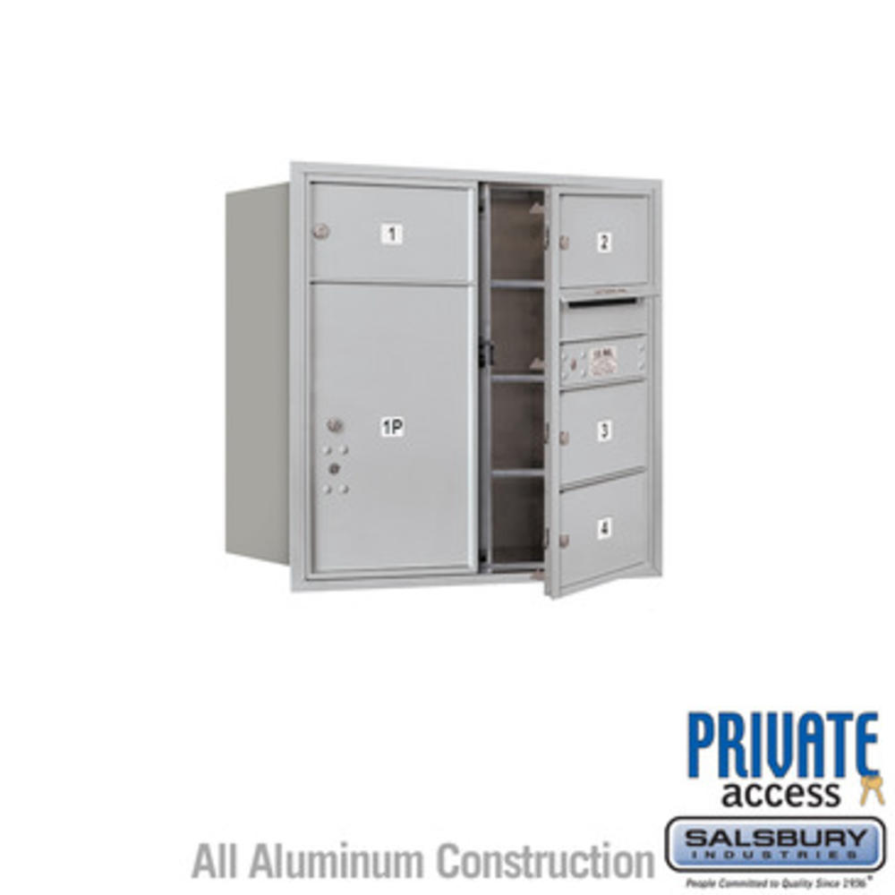 Salsbury Industries 4C Horizontal Mailbox (Includes Master Commercial Locks) - 8 Door High Unit (30 1/2 Inches) - Double