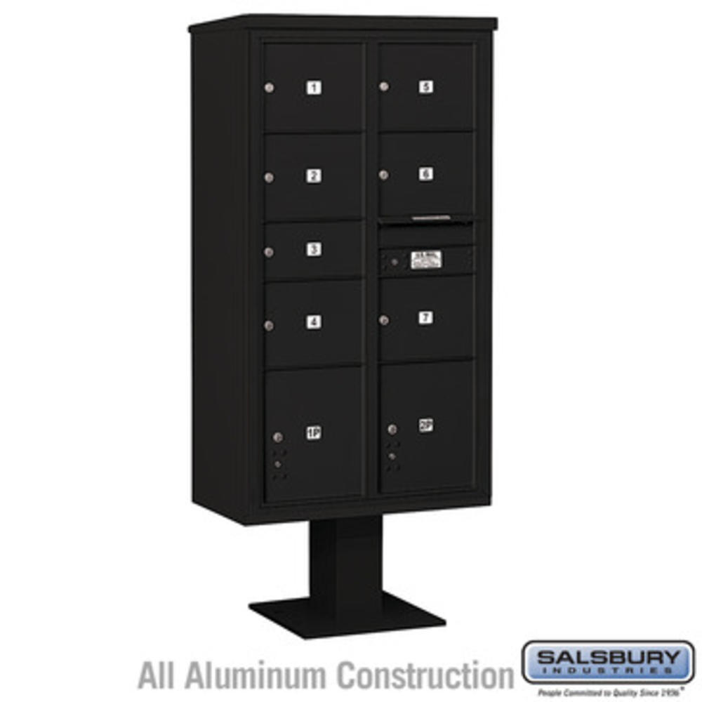Salsbury Industries 4C Pedestal Mailbox (Includes 13 Inch High Pedestal and Master Commercial Locks) - Maximum Height Unit