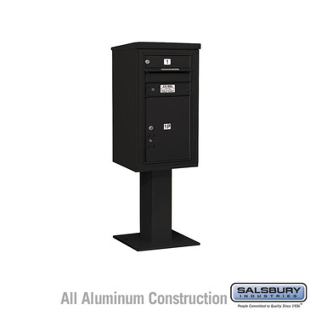 Salsbury Industries 4C Pedestal Mailbox (Includes 26 Inch High Pedestal and Master Commercial Locks) - 8 Door High Unit