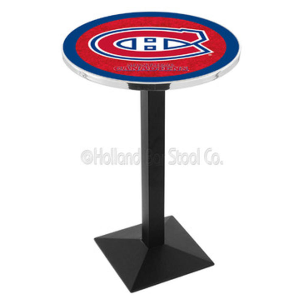 Holland Bar Stool L217 - Black Wrinkle Montreal Canadiens Pub Table 36 Inch