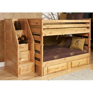 Chelsea Home Furniture Chelsea Home Full Over Full Bunk Bed W Storage Stairway Chest In Caramel Without Storage