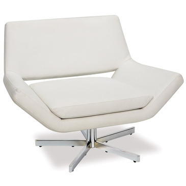 Office Star Avenue Six Yield 40" Wide Chair in White Faux Leather