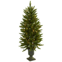 Nearly Natural 5369 4 ft. Christmas Tree with Urn & Clear Lights