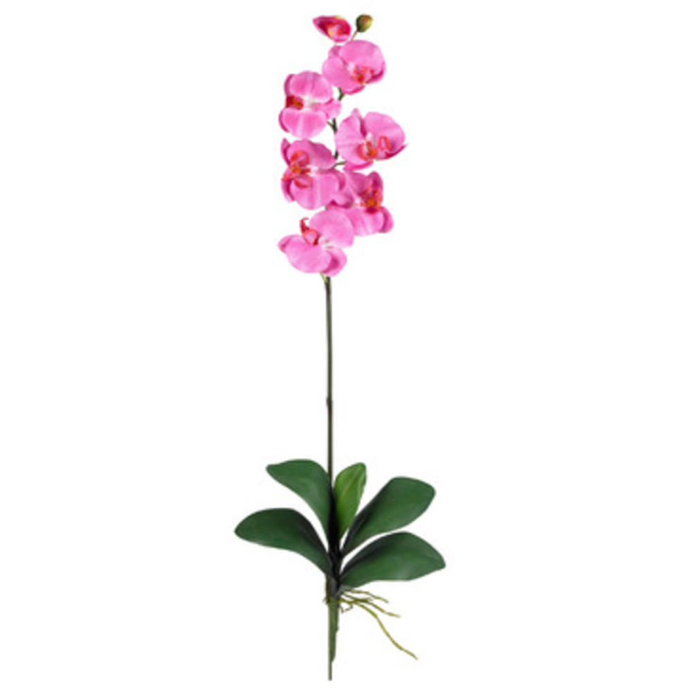 Nearly Natural Phalaenopsis Stem (Set of 12) in Dark Pink