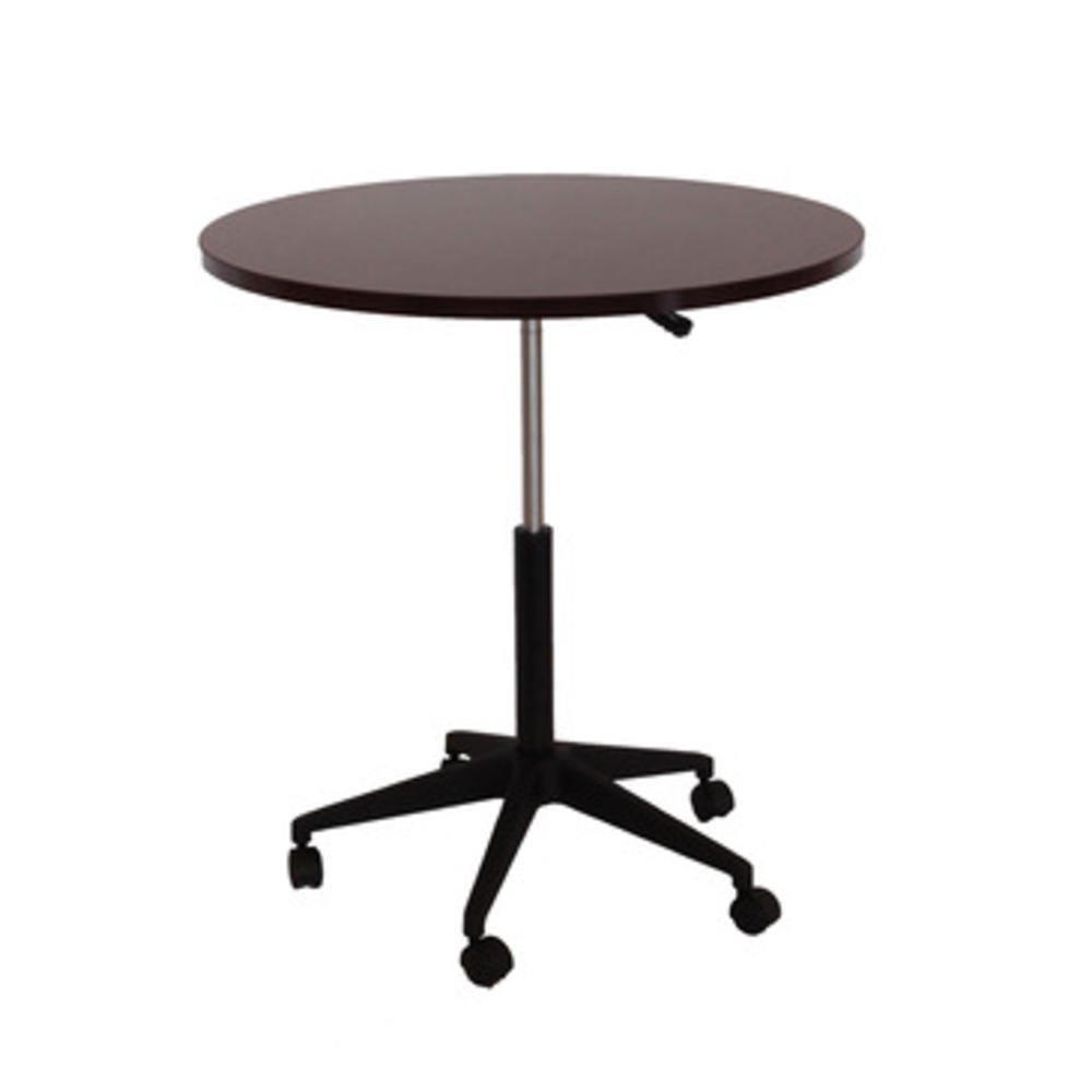 Norstar Chairs Norstar 32 Inch Mobile Round Table in Mahogany
