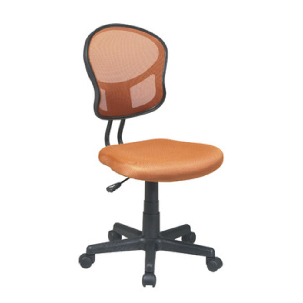 Office Star Mesh Task Chair In Orange Fabric