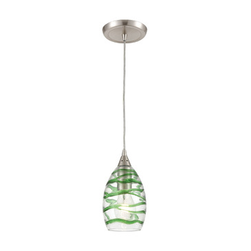 Elk Lighting Inc Vines 1 Light Mini Pendant In Satin Elk Lighting Inc Vines 1 Light Mini Pendant In Satin