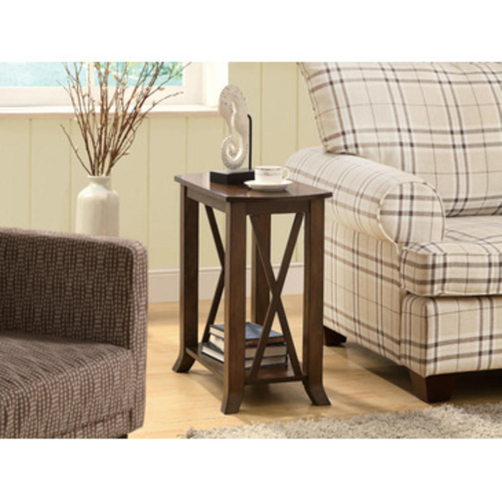 Monarch Specialties 3384 Accent Side Table in Cherry Brown
