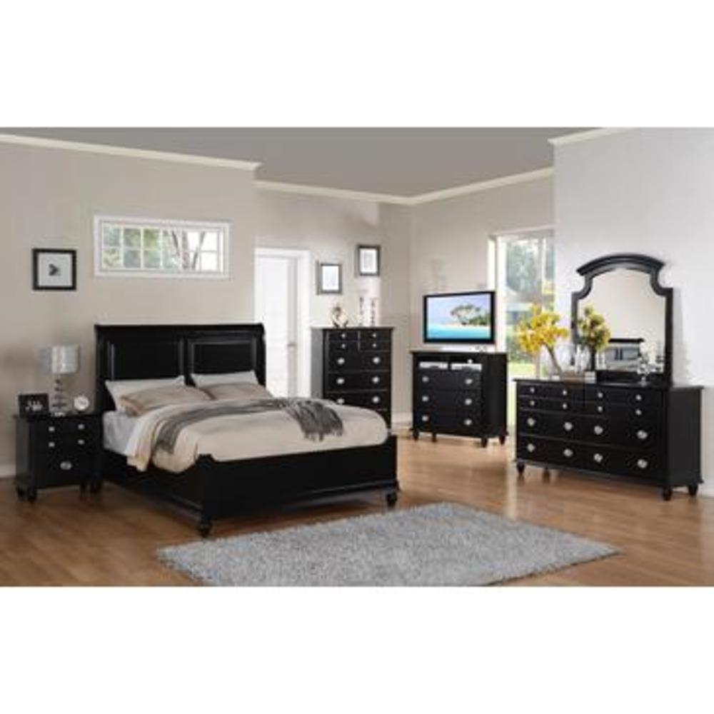 Glory Furniture 6 Piece Bedroom Set In Black G5925B