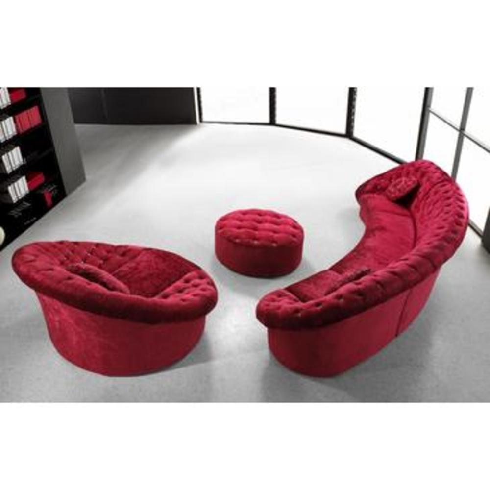 VIG Furniture VIG Divani Casa Cosmopolitan Mini - Sectional Sofa Set In Red