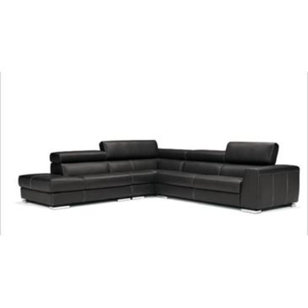 VIG Furniture VIG Divani Casa 553-1 - Modern Italian Leather Sectional Sofa In Black